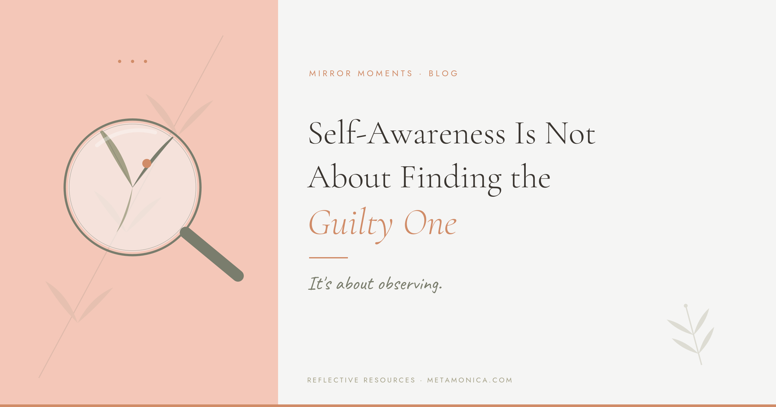Self-Awareness Is Not About Finding the Guilty One